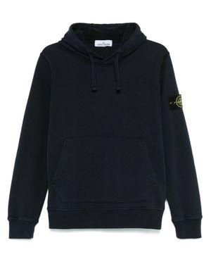 Stone Island Felpa Con Applicazione Compass - Blu