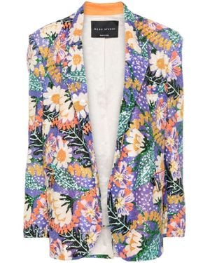 Hebe Studio 'The New Lover' Sequins Blazer - Blu