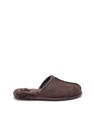 UGG 'Scuff Leather Distressed' Slippers - Marrone
