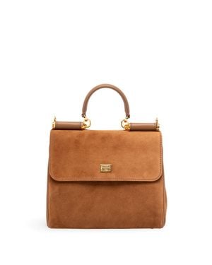 Dolce & Gabbana Small My Sicily Handbag - Marrone