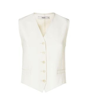 Fendi Vest Double Twisted - Bianco