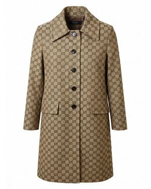 Gucci 'Gg' Coat - Neutro