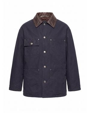 Prada Cotton And Re-Nylon Down Jacket - Blu