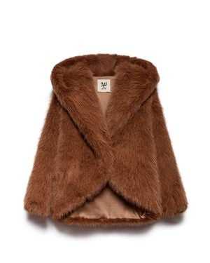 Aniye By Zaira Eco- Fur Jacket - Marrone