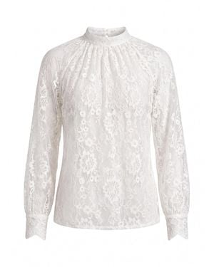 Self-Portrait Lace Blouse - Bianco