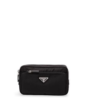 Prada Re-Nylon And Saffiano Leather Belt Bag - Nero