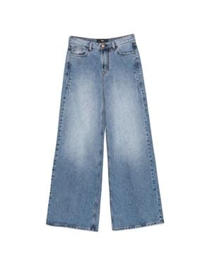 3x1 'The Kat' Wide Leg Pants - Blu