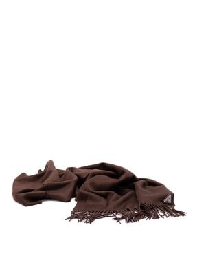 Prada Silk And Cashmere Scarf - Marrone