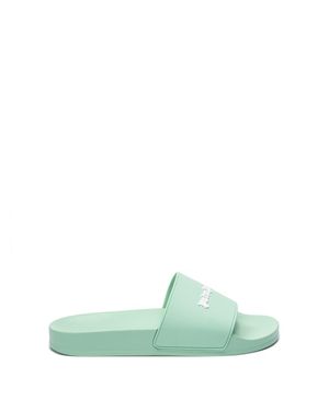 Palm Angels 'Essential Logo' Pool Slippers - Verde