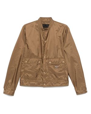 Prada Giacca Con Logo - Marrone