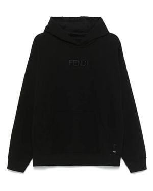 Fendi Felpa Con Cappuccio - Nero