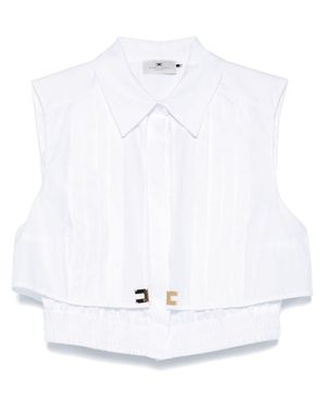 Elisabetta Franchi Camicia Crop - Bianco