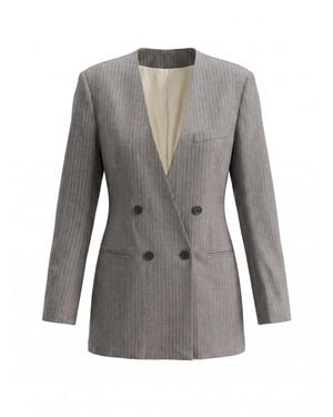 Alberta Ferretti Double-Breasted Blazer - Grigio