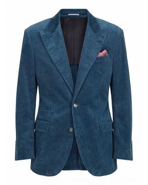 Brunello Cucinelli Denim-Effect Tailor Blazer - Blu