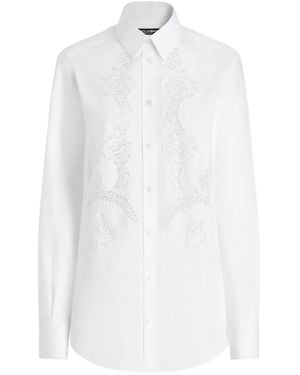 Dolce & Gabbana Camicia A Inserti - Bianco