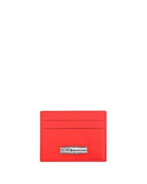 Longchamp 'Le Roseau' Card Holder - Rosso