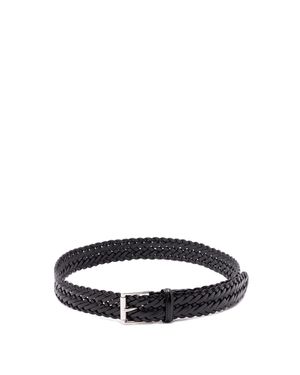 Anderson's Woven Leather Belt - Nero