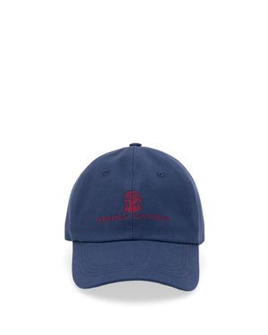 Brunello Cucinelli Baseball Cap With Embroidery - Blu