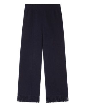 Alanui Pantaloni Con Frange - Blu