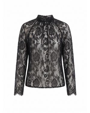 Self-Portrait Lace Blouse - Nero