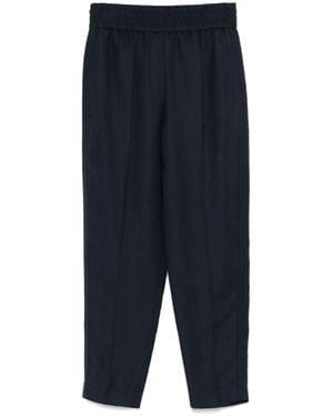 Brunello Cucinelli Pantaloni Affusolati Con Pieghe - Blu