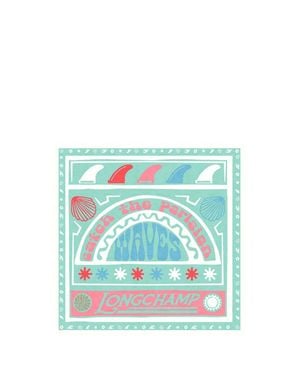 Longchamp 'Catch The Parisian Waves' Foulard - Blu