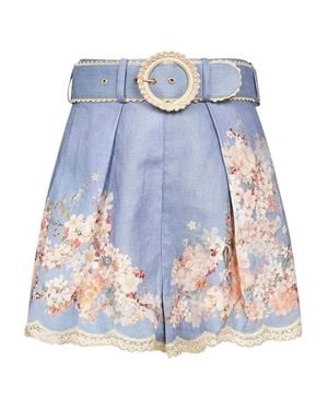 Zimmermann 'Cascadian Tuck' Shorts - Blu