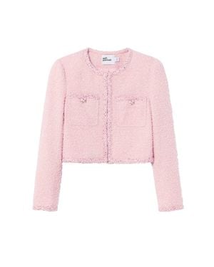 Self-Portrait Boucle Jacket - Rosa