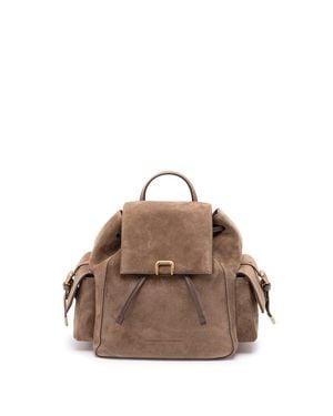 Brunello Cucinelli Suede Sartorial Backpack - Marrone