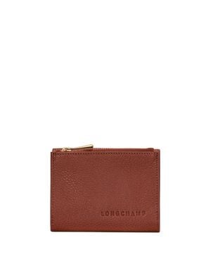 Longchamp 'Le Foulonné' Compact Wallet - Rosso