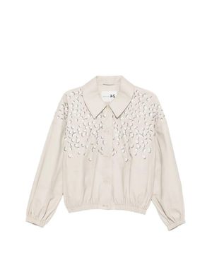 Manzoni 24 Nappa Jacket With Embroidery And Lining - Bianco