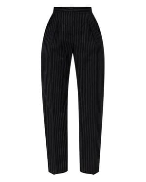 Max Mara Pantaloni Gessati - Nero