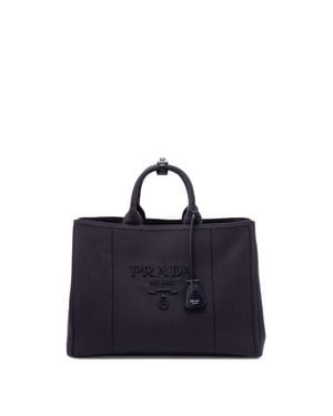 Prada Cotton Tote - Blu