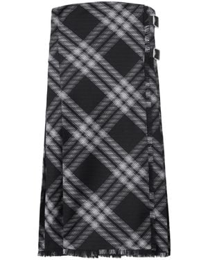 Burberry Abito Stile Kilt Check - Nero