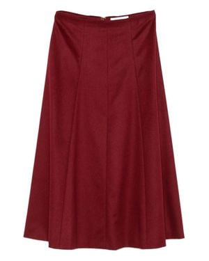 Max Mara Gonna Con Inserti - Rosso
