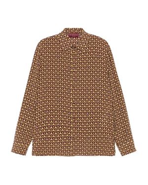 Gucci Classic Skinny 'Horsebit' Shirt - Marrone