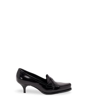 Prada Brushed Leather Loafers - Nero