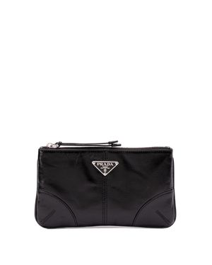 Prada Small Leather Wallet - Nero