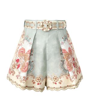 Zimmermann 'Daylight' Tuck Shorts - Verde