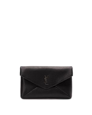 Saint Laurent Cassandre Large Envelope Pouch - Nero
