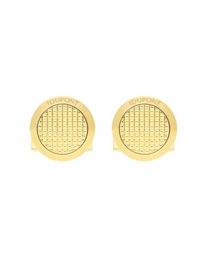 ST Dupont Round Diamond Head Cufflinks - Metallic