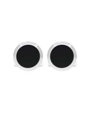 ST Dupont Round Lacquer Cufflinks - Black