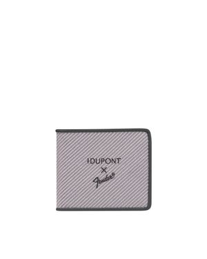 ST Dupont Portefeuille Cuir Et Toile - Gris