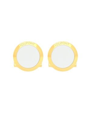 ST Dupont Round Lacquer Cufflinks - Metallic