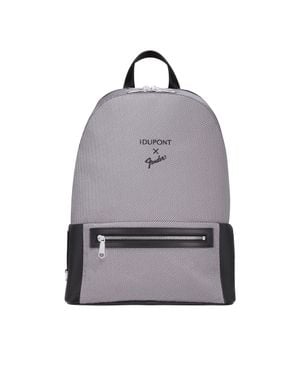 ST Dupont Backpack Leather And Canvas - Grey