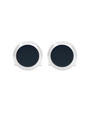 ST Dupont Round Lacquer Cufflinks - Blue