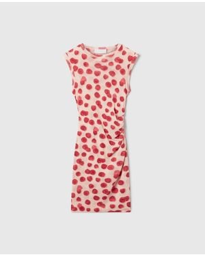 Stella McCartney Raspberry Print Mesh Mini Dress - White