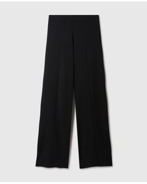 Stella McCartney Compact Knit Straight-leg Pants - Black