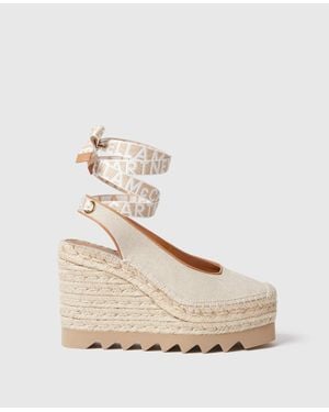 Stella McCartney Gaia Wedge Slingback Espadrilles - Natural