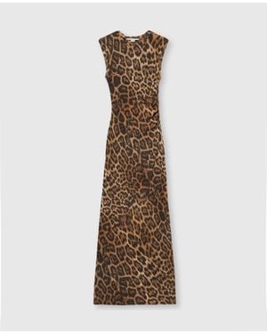 Stella McCartney Leopard Sleeveless Maxi Dress - Brown